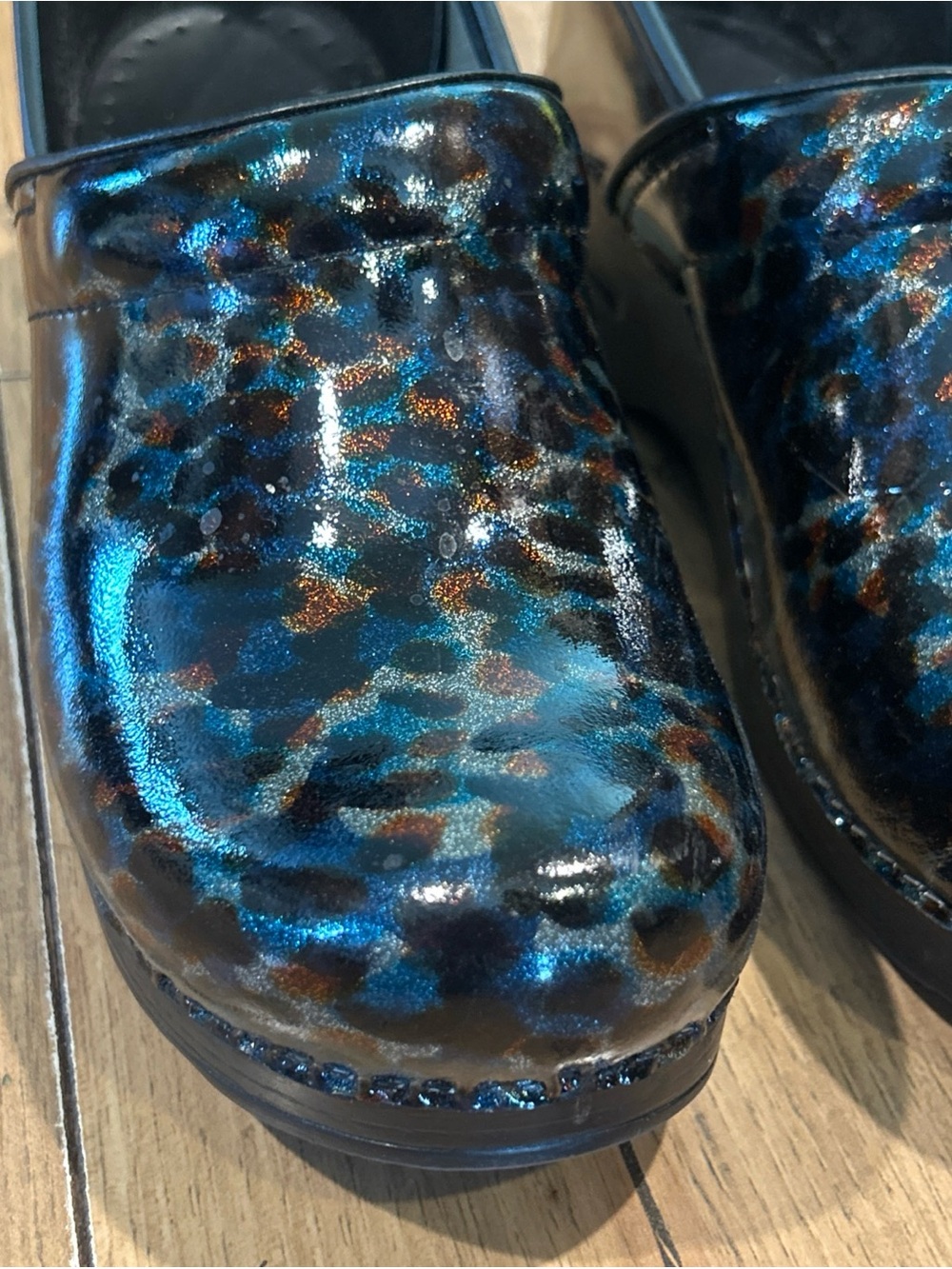 DANSKO CLOGS CHEETAH PRINT Women’s 39 (US 8.5) - Picture 5 of 12